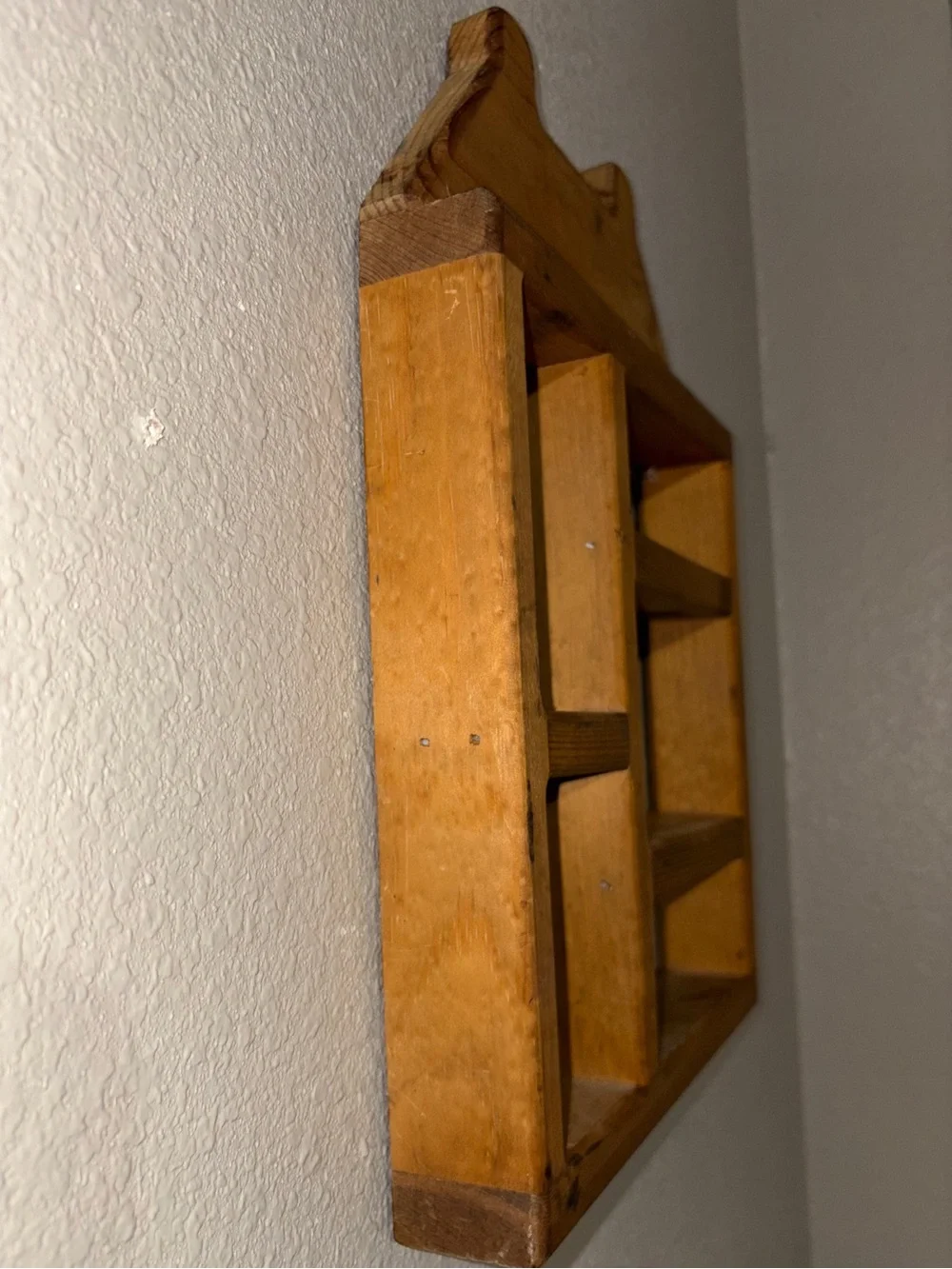 Vintage Wooden House Trinket & Miniature Display cubby Shelf
